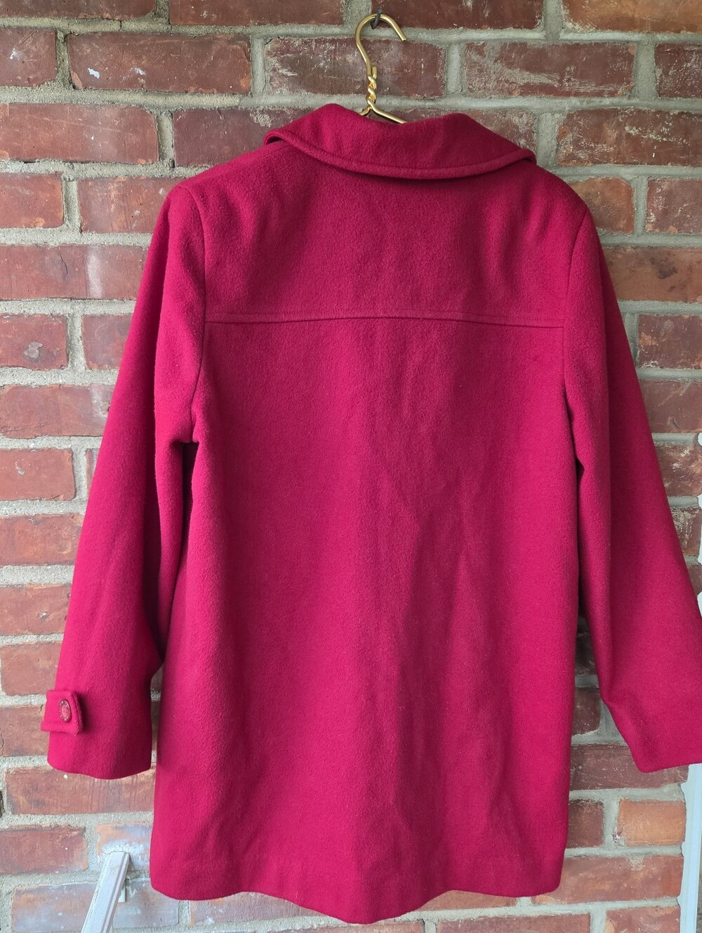 Pendleton Red 100% Wool Coat Medium Classic Relaxed Fit - Picture 4 of 9